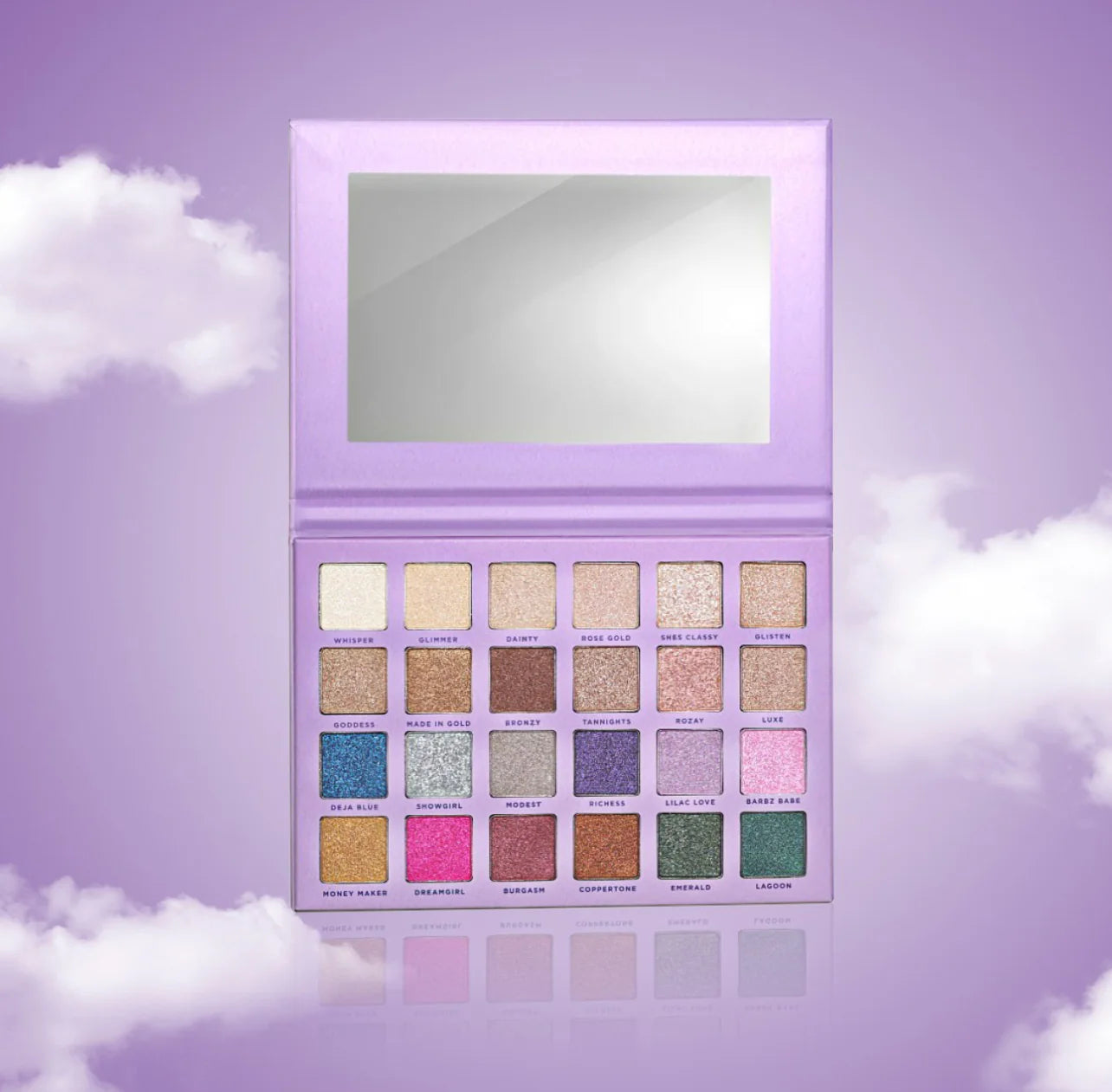 Pearly There 24 Shimmer Eyeshadow Palette by Pearcake Beauty